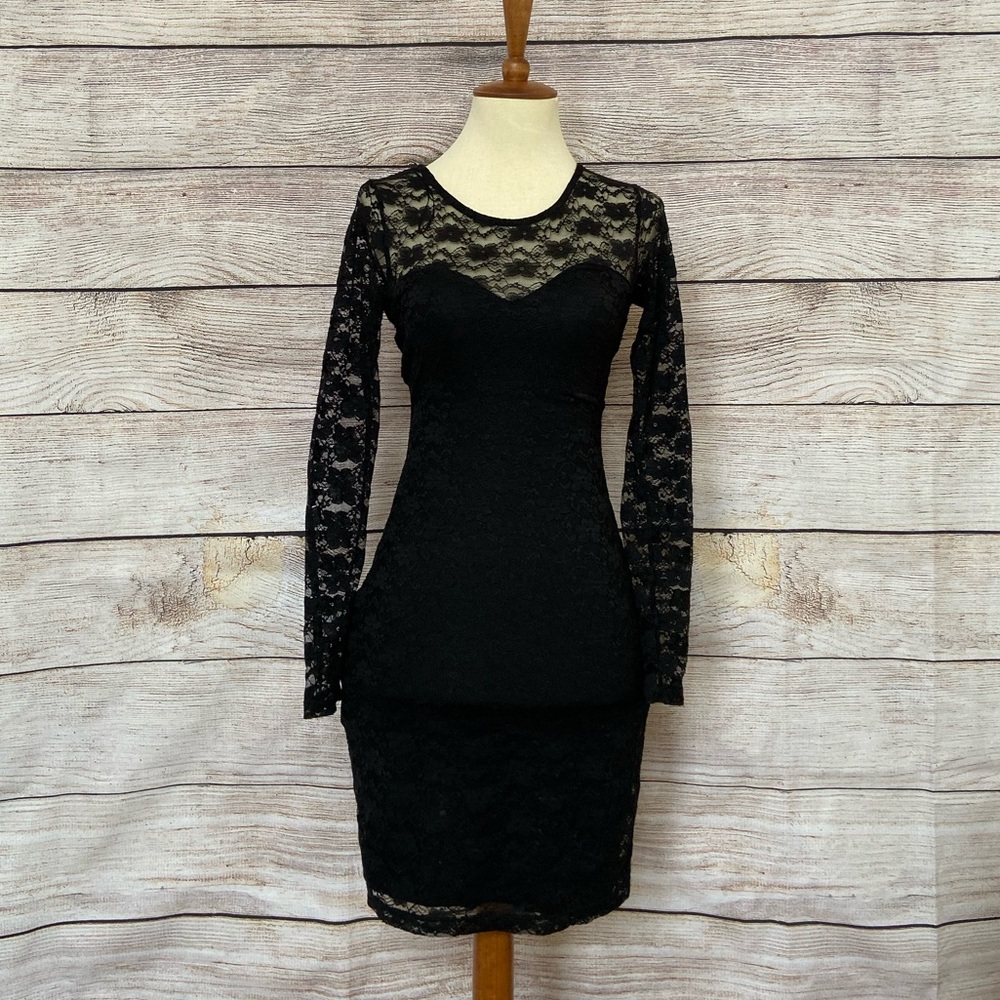 H&M Black Lace Bodycon